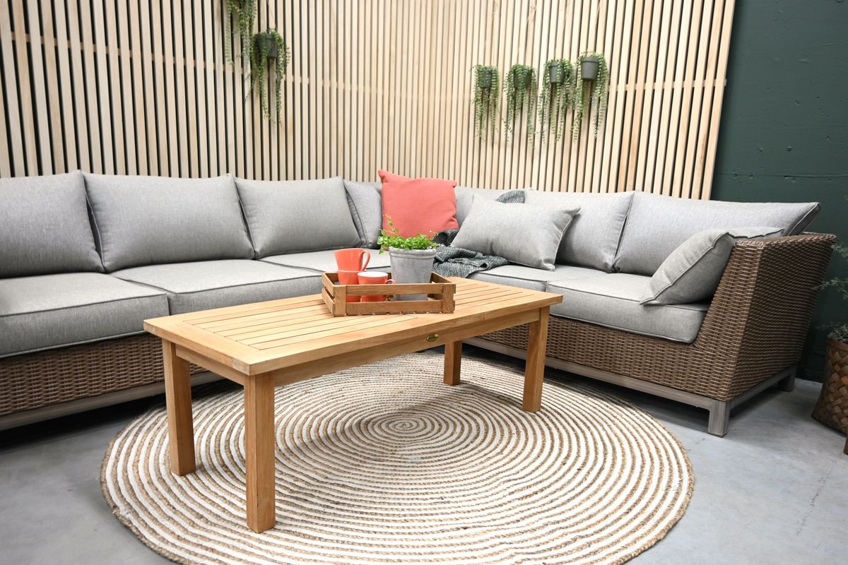 Concept hjørnesofa m/puter - mørk natur/patinagrå