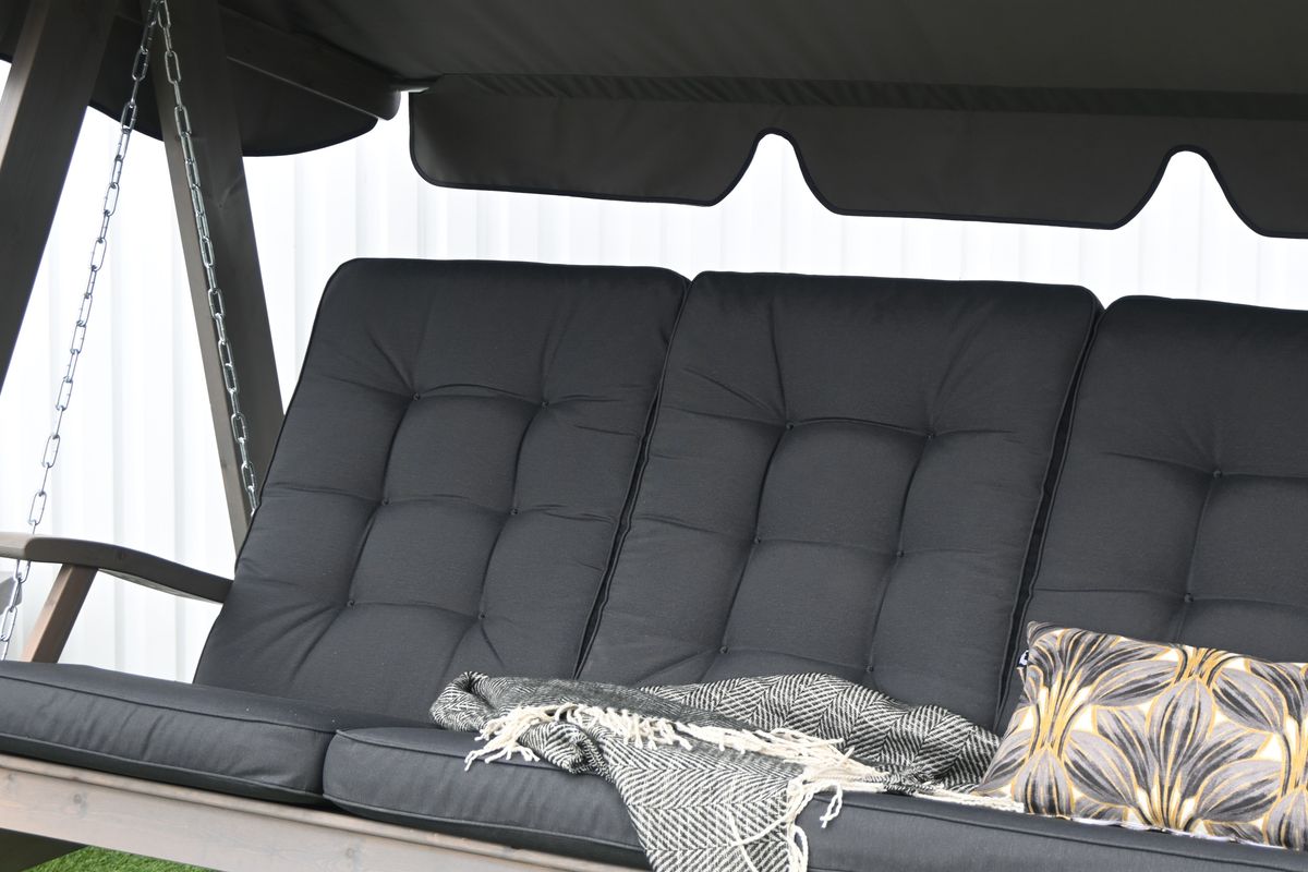 Dalom hammock med tak - grå/sort tak