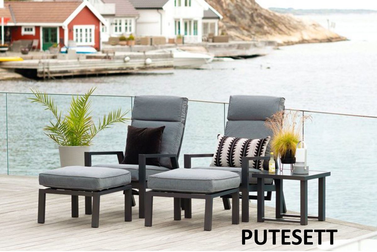 Felix putesett til hvilestolsett - design Novembergrå, 6 puter