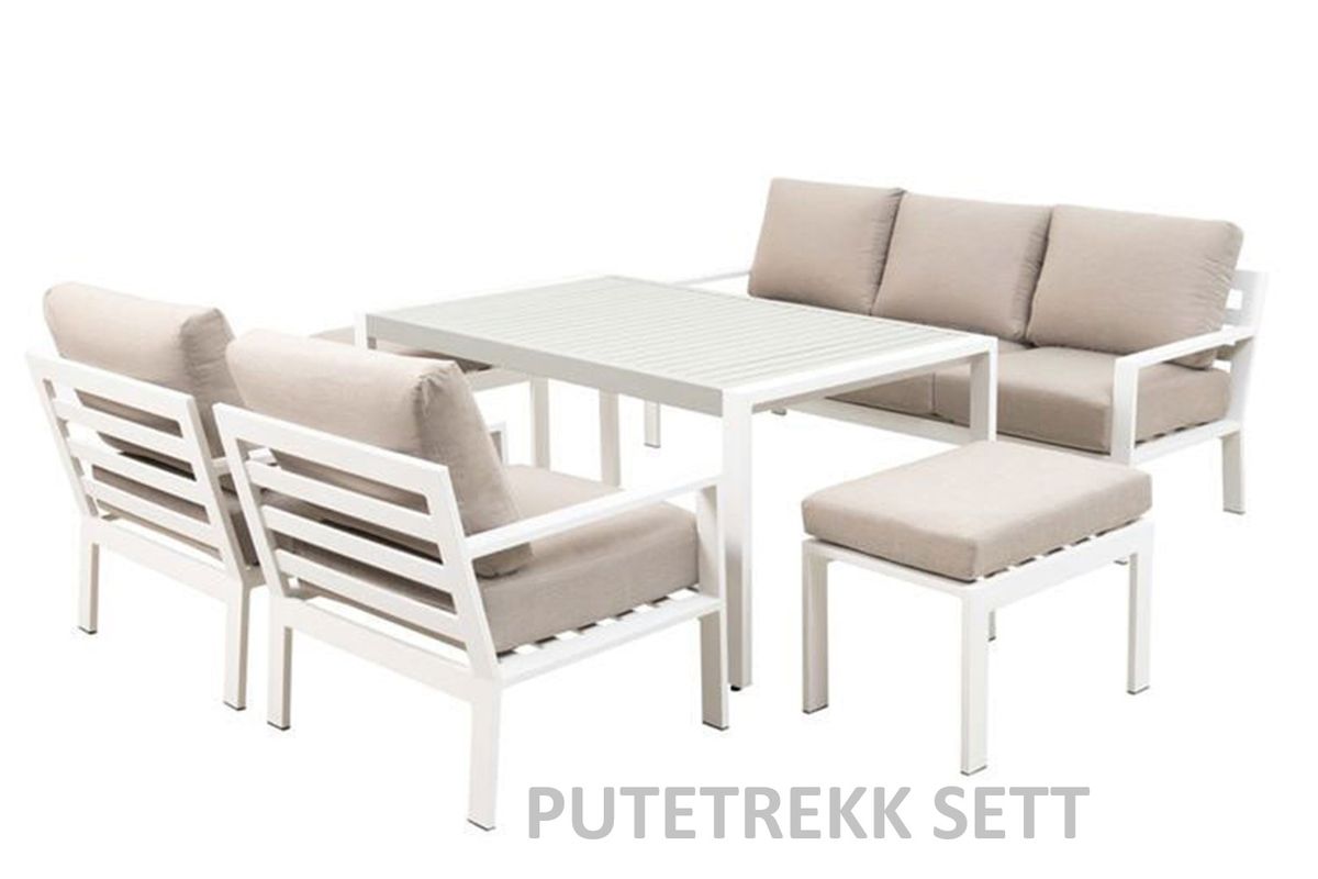 Emma putetrekk sett 3+1+1 - design Lys gråbeige, 12 putetrekk