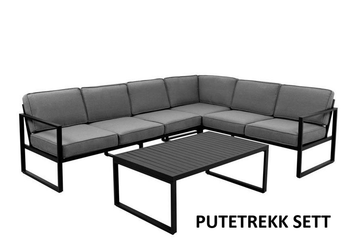 Camilla putetrekk sett til hjørnesofa - design Novembergrå, 13 putetrekk 