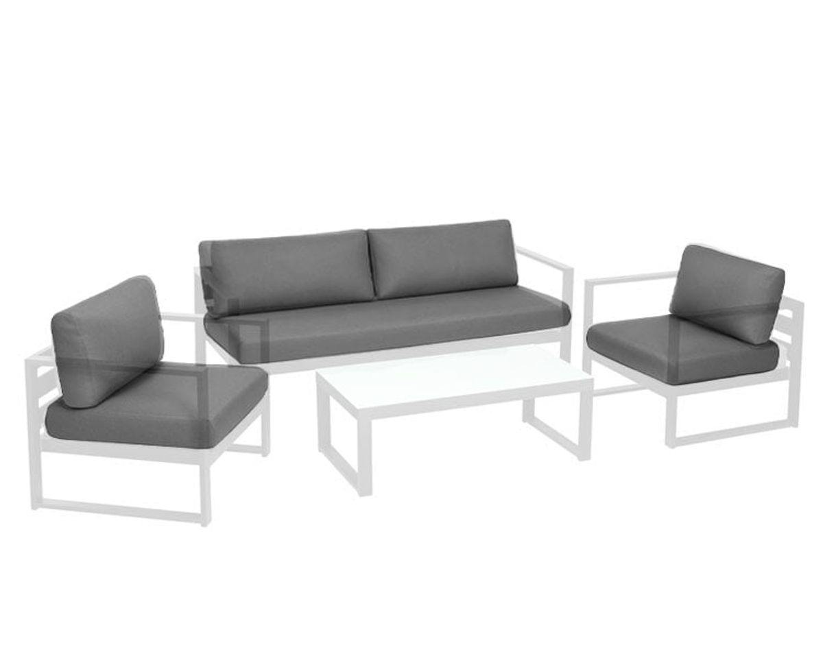 Reno putetrekk sett 3+1+1 - design Harmonigrå, 7 putetrekk