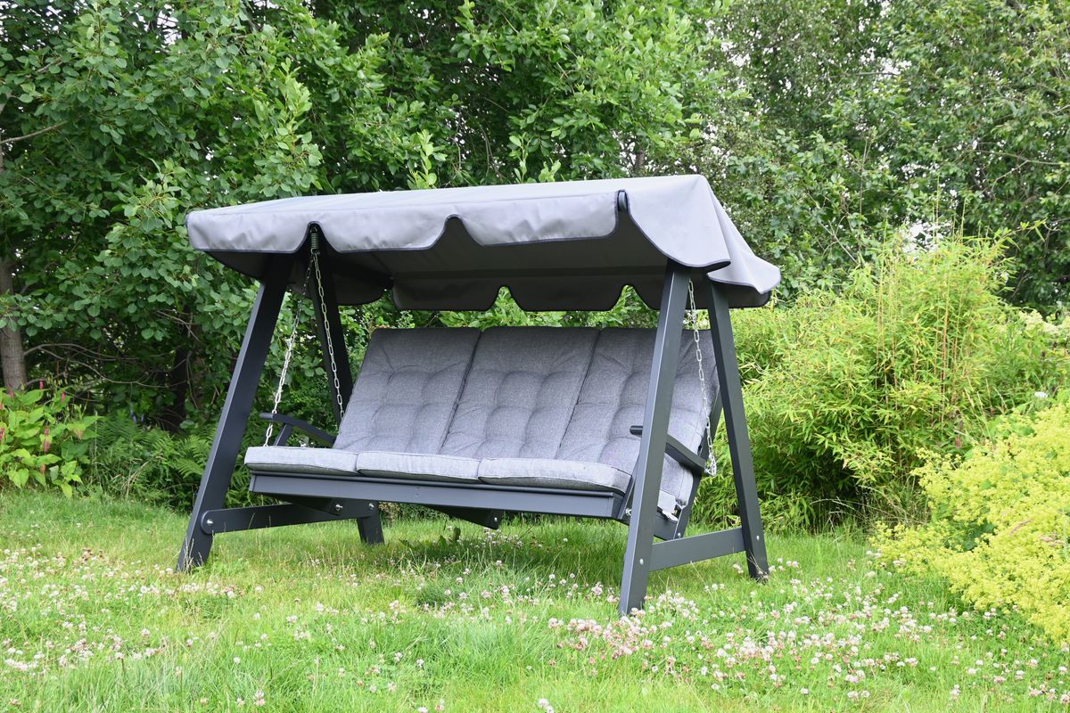 Dalom hammock med tak - orkangrå/fjellgrått tak 