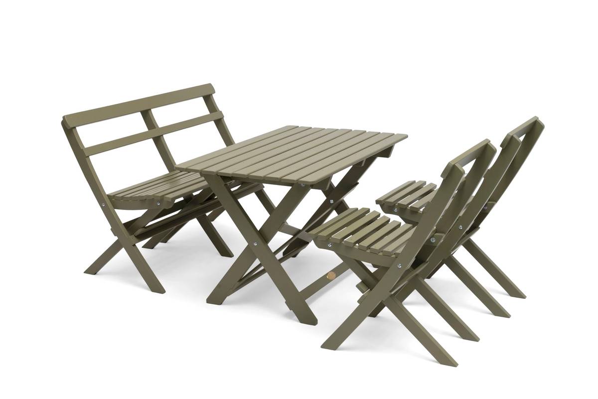 Torpet sett 2+1+1+bord - antikkgrønn