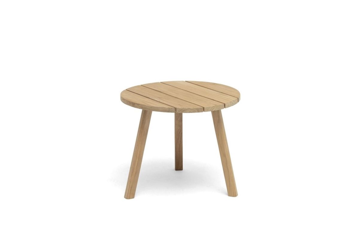 Nova sett 2 klappstoler+bord Ø50 cm - teak