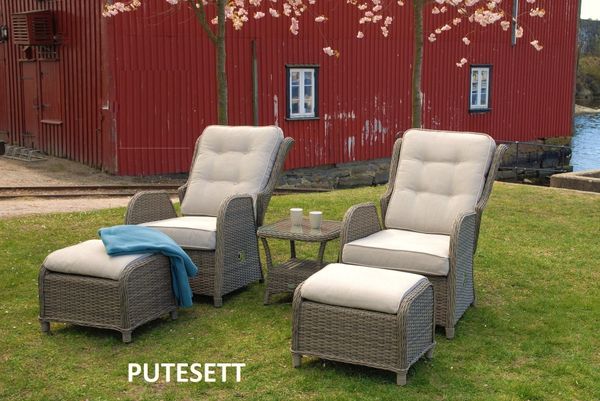 Hovedbilde Caledonia putesett til  hvilestolsett - beigemelert, 6 puter