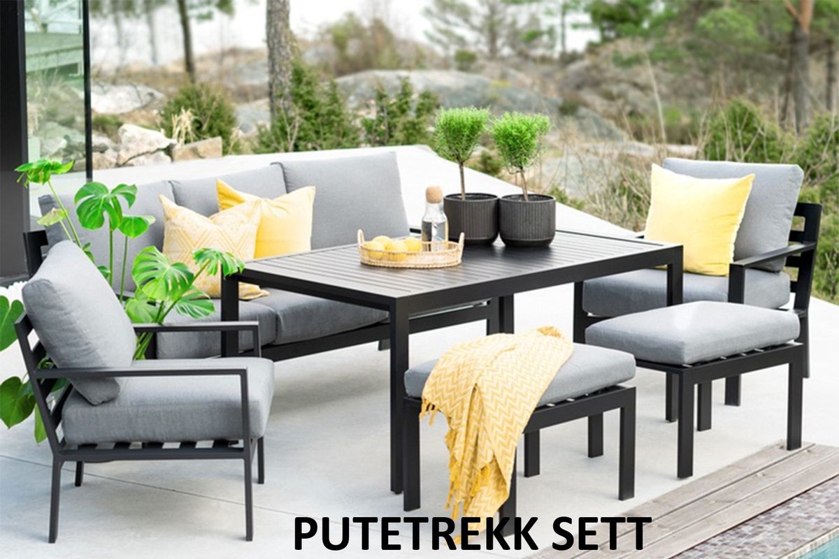 Emma putetrekk sett 3+1+1 - design Harmonigrå, 12 putetrekk