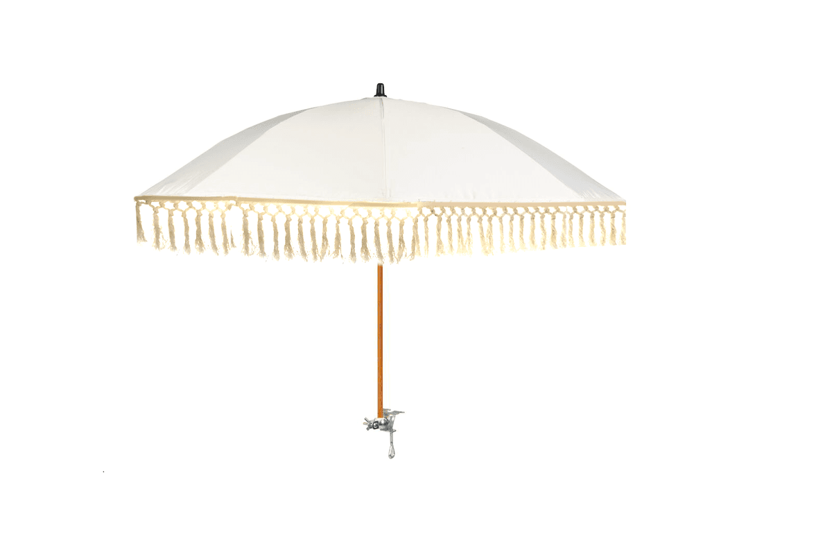 Bohem balkongparasoll Ø125 cm - naturhvit