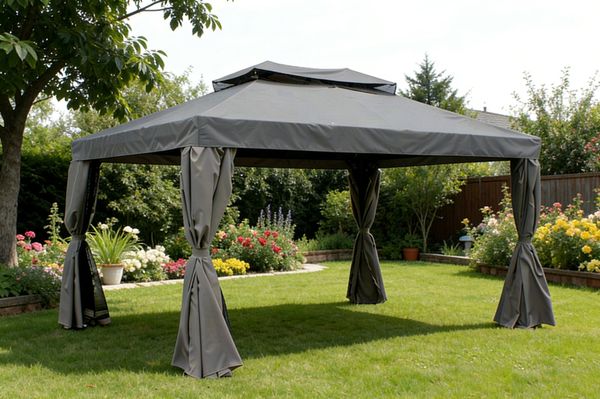 Hovedbilde Ventilla komplett paviljong 3x4 m - mørk grå