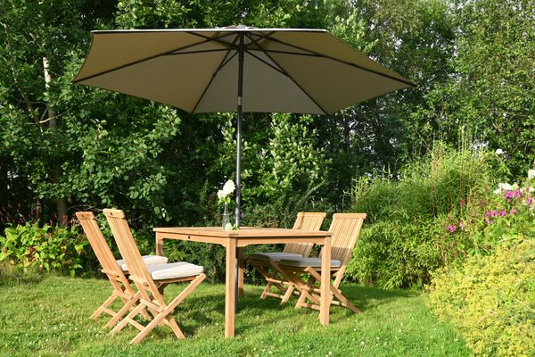 Hovedbilde Skagen sett 4 klappstoler+bord 150x90 cm - teak 