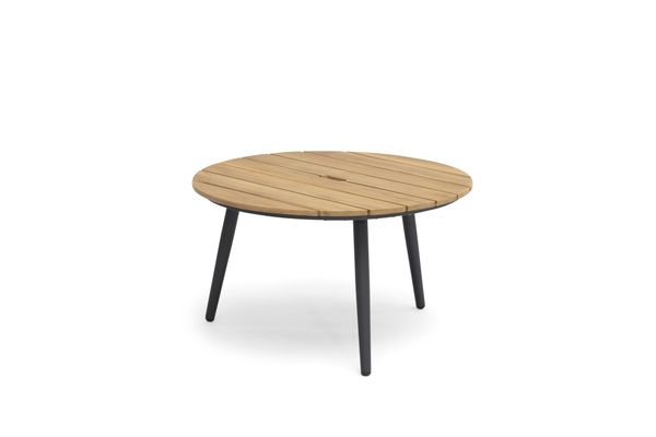 Hovedbilde Living Ek rundt salongbord Ø80 cm - teak/sort 