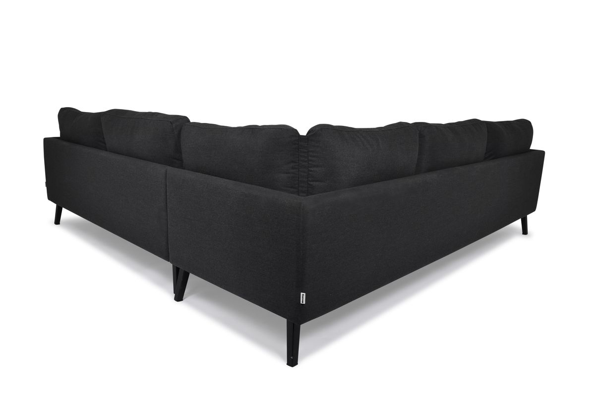 Easy 240 værbestandig hjørnesofa+bordsett - sotgrå/sort