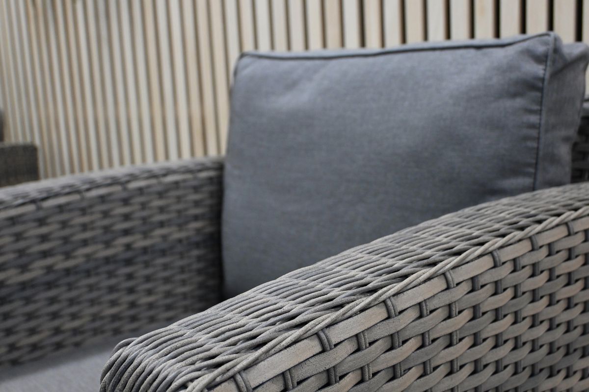 Malaga stol m/puter - gråbeige/vitrolgrå