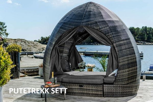 Hovedbilde  Palm Springs putetrekk sett til daybed - design Grafittgrå, 10 puter