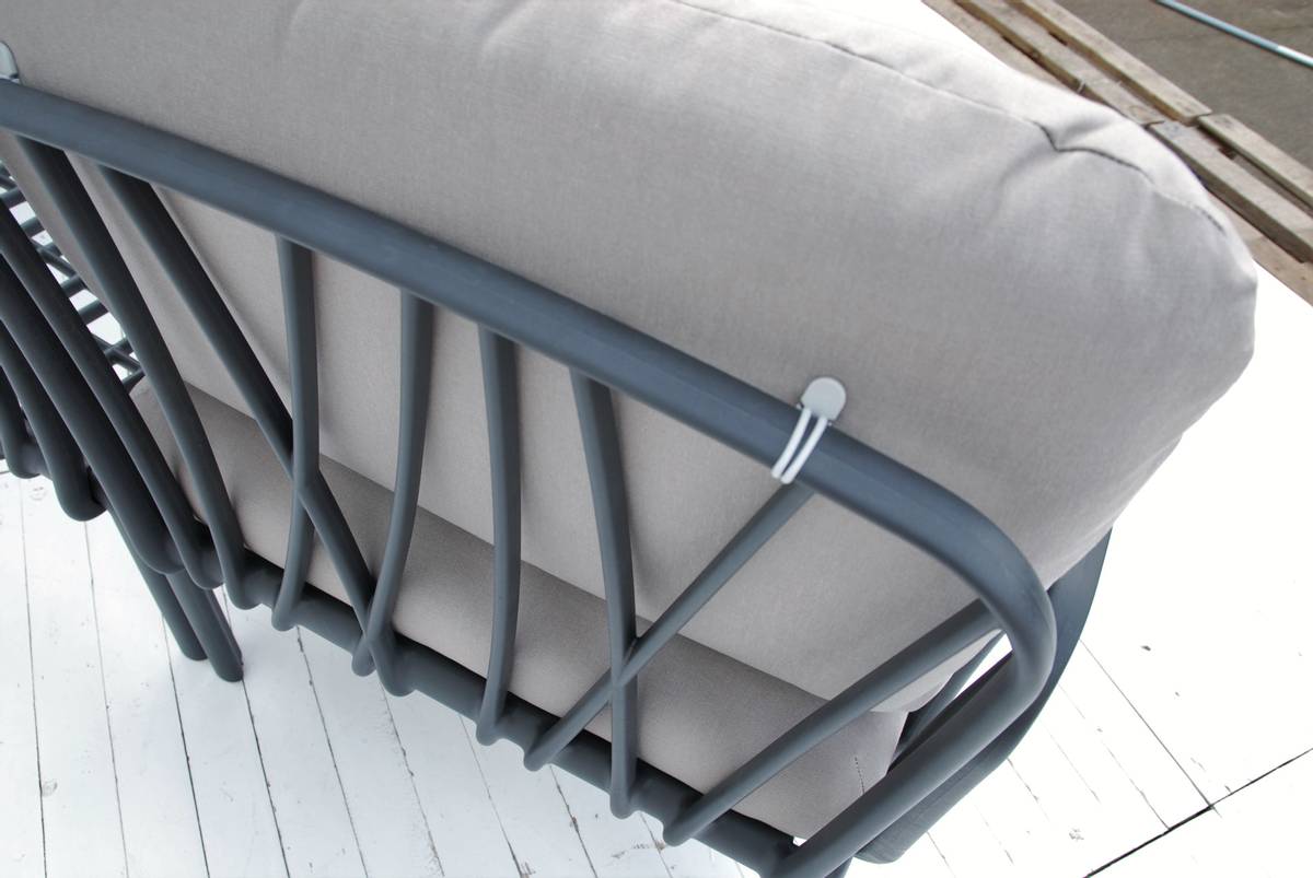 Nardi Komodo sett 2-S sofa m/puter+bord - antrasittgrå/gråbeige