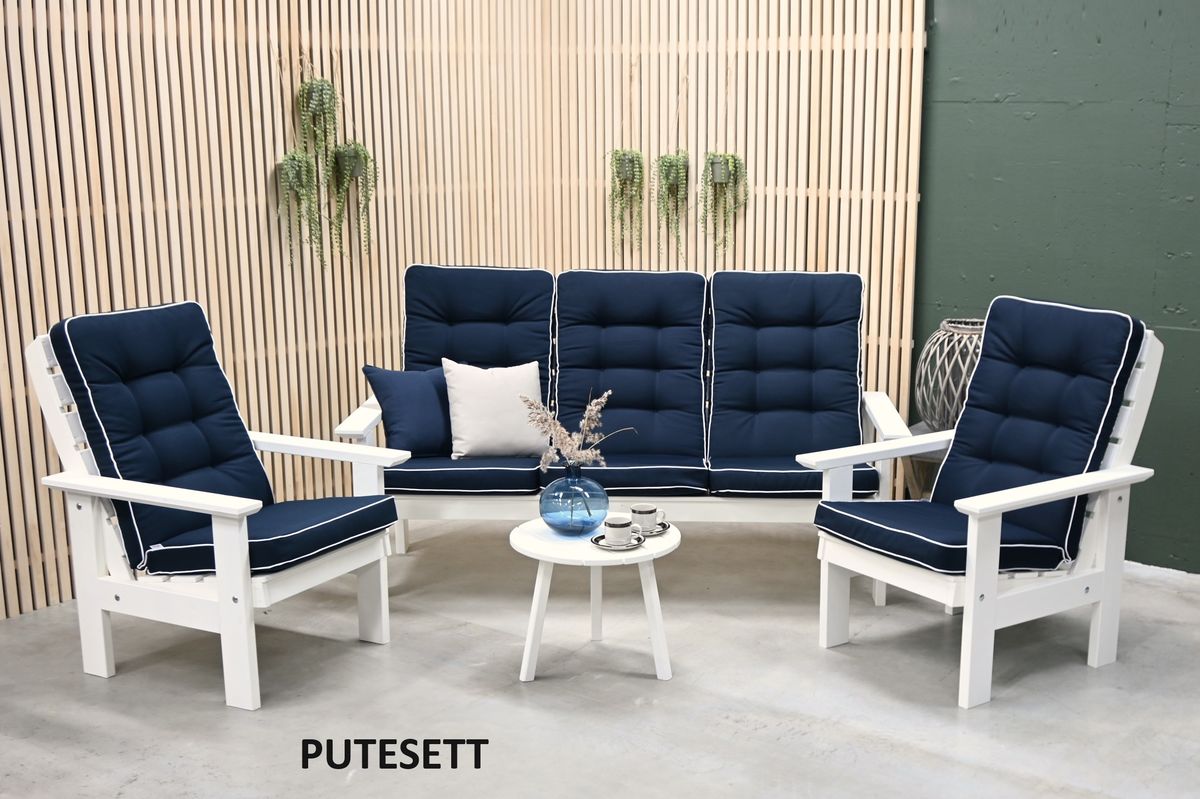 Texas Høy putesett 3+1+1 - design Navy, 5 puter