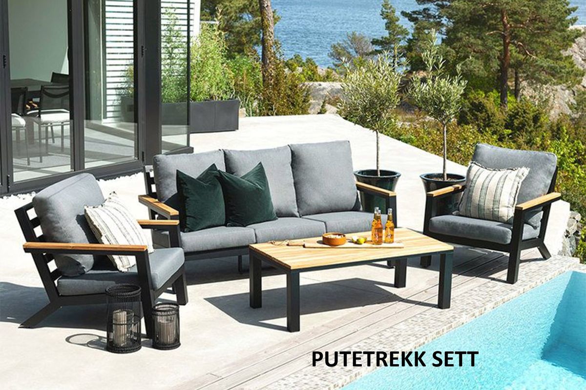 København putetrekk sett 3+1+1 design Harmonigrå, 15 putetrekk