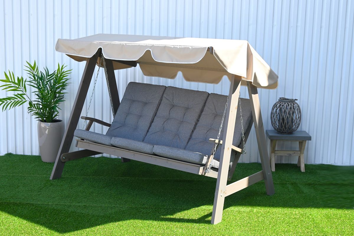 Texas Høy hammock putesett - design Melangegrå, 3 puter 