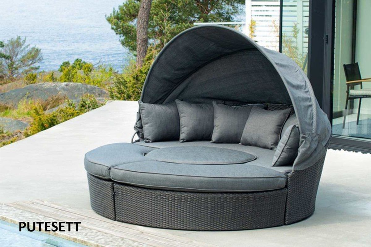 Siesta putesett til daybed - design Gråmelert, 9 puter 