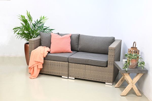 Hovedbilde Bornholm 2,5-S modulsofa m/puter - gråbeige/vitrolgrå 