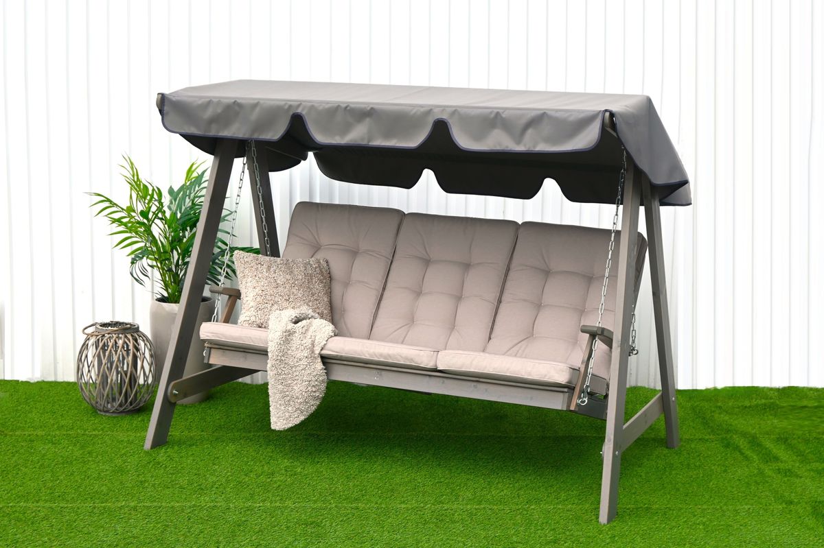 Dalom hammock med tak - grå/fjellgrått tak