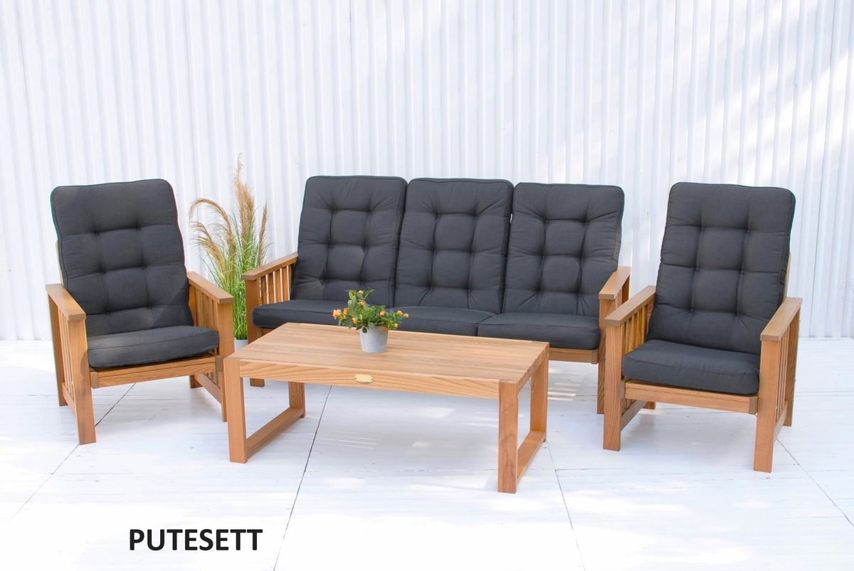 Texas Høy putesett 3+1+1 - design Panamagrå, 5 puter 
