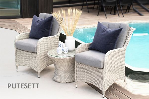 Hovedbilde Line putesett til hvilestolsett - design Harmonigrå, 4 puter  