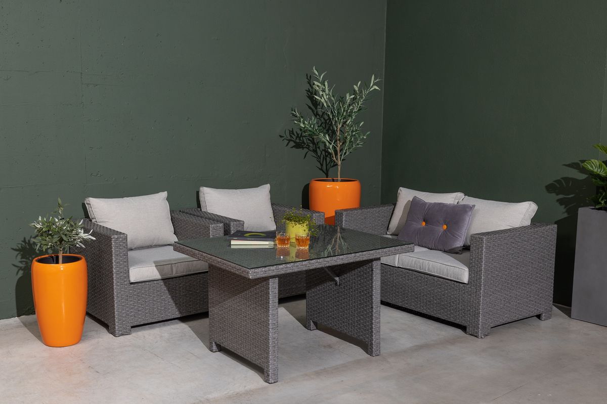 Cube sofaspisebord 110x80 cm - gråmelert 