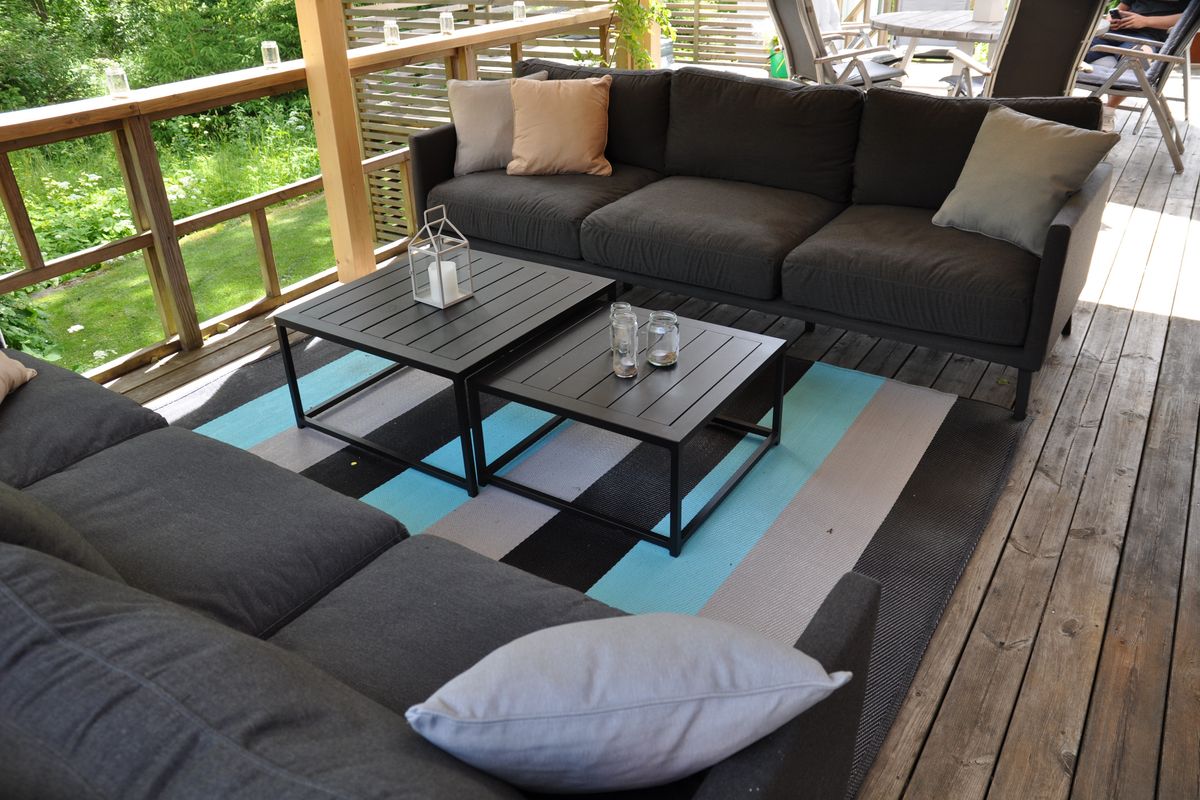 Fritab Easy bordsett - sort, 2 bord 