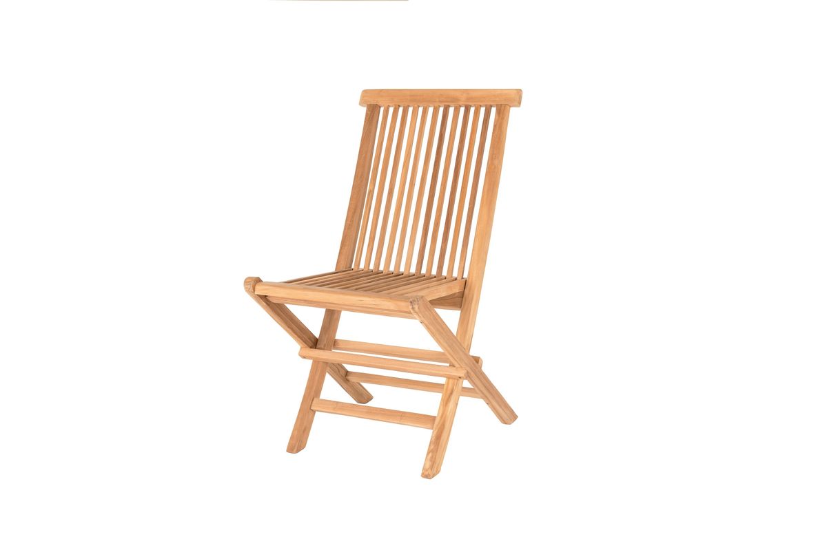 Skagen sett 2 klappstoler+bord Ø70 cm - teak