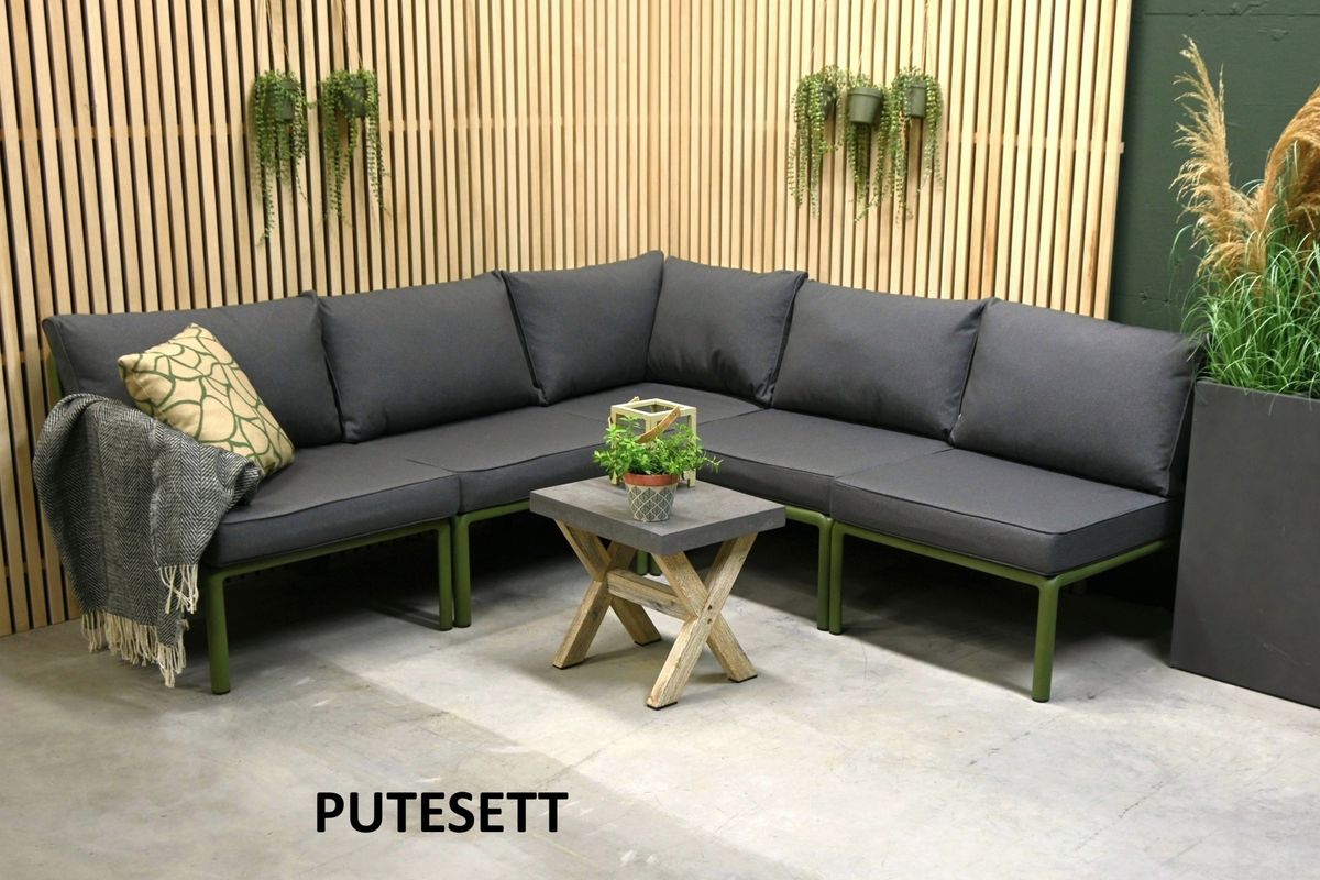 Unitex 70 putesett for hjørnesofa - design Sobergrå, 11 puter 