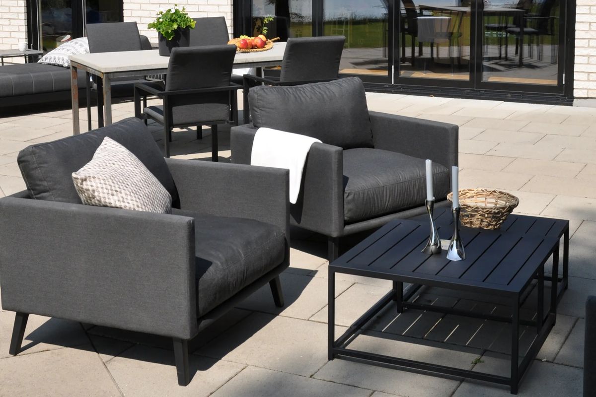 Fritab Easy bordsett - sort, 2 bord 
