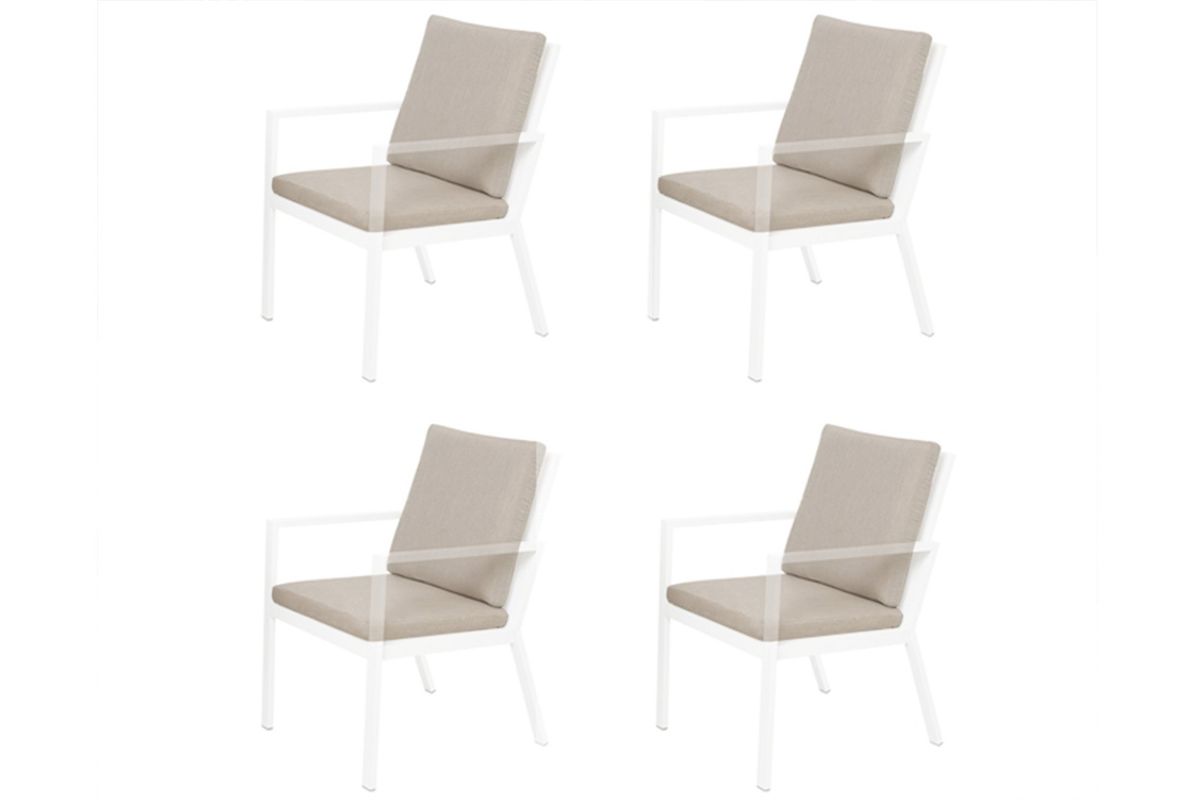 Messi 52 putetrekk sett til 4 stoler - design Lys gråbeige, 8 putetrekk 