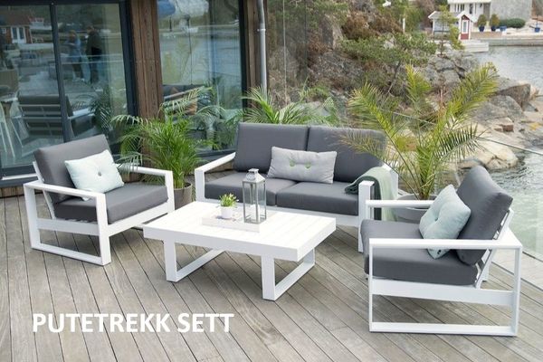 Hovedbilde Vinci 77 putetrekk sett 2+1+1 - design Antrasittgrå, 8 putetrekk